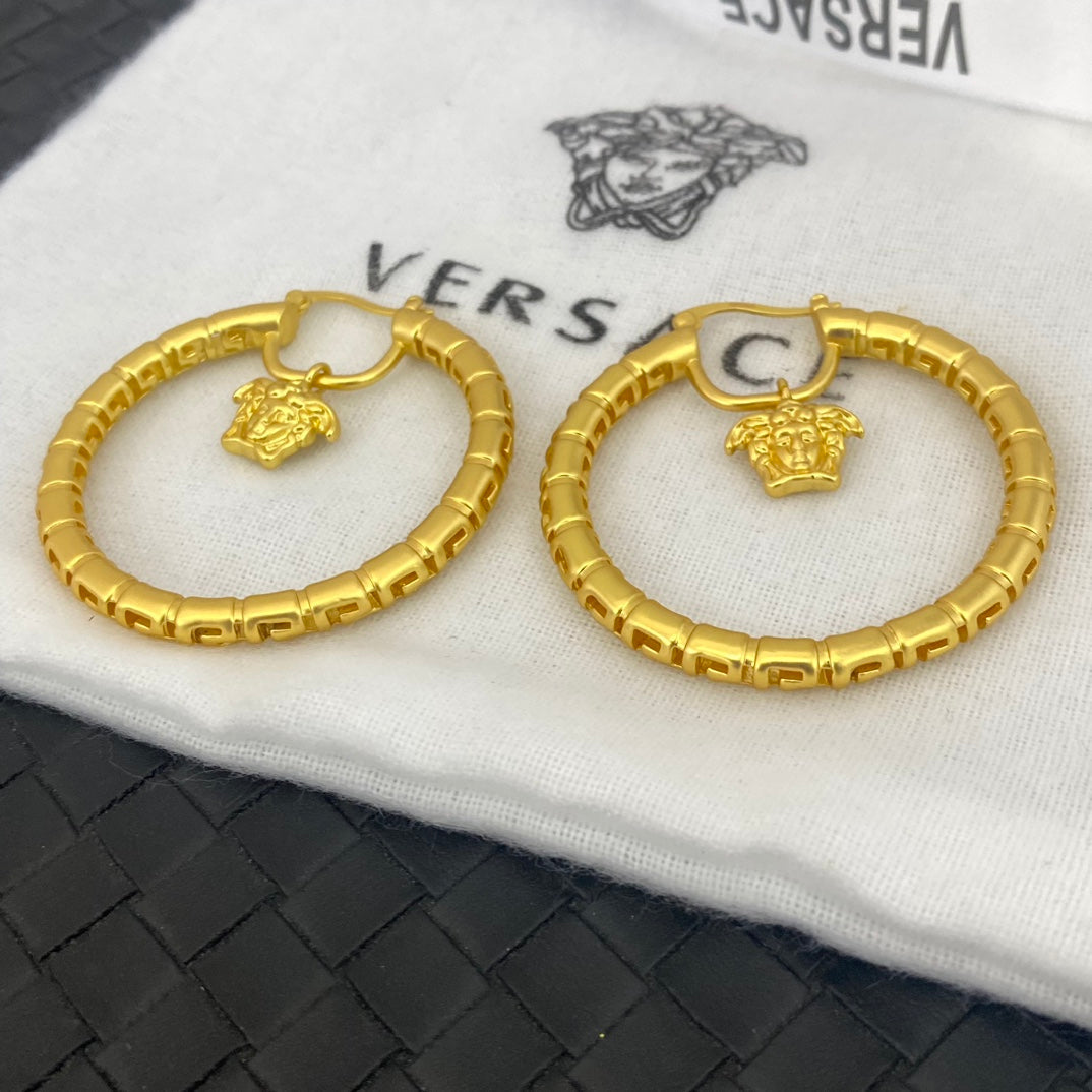 Hollow Medusa Hoop Earrings