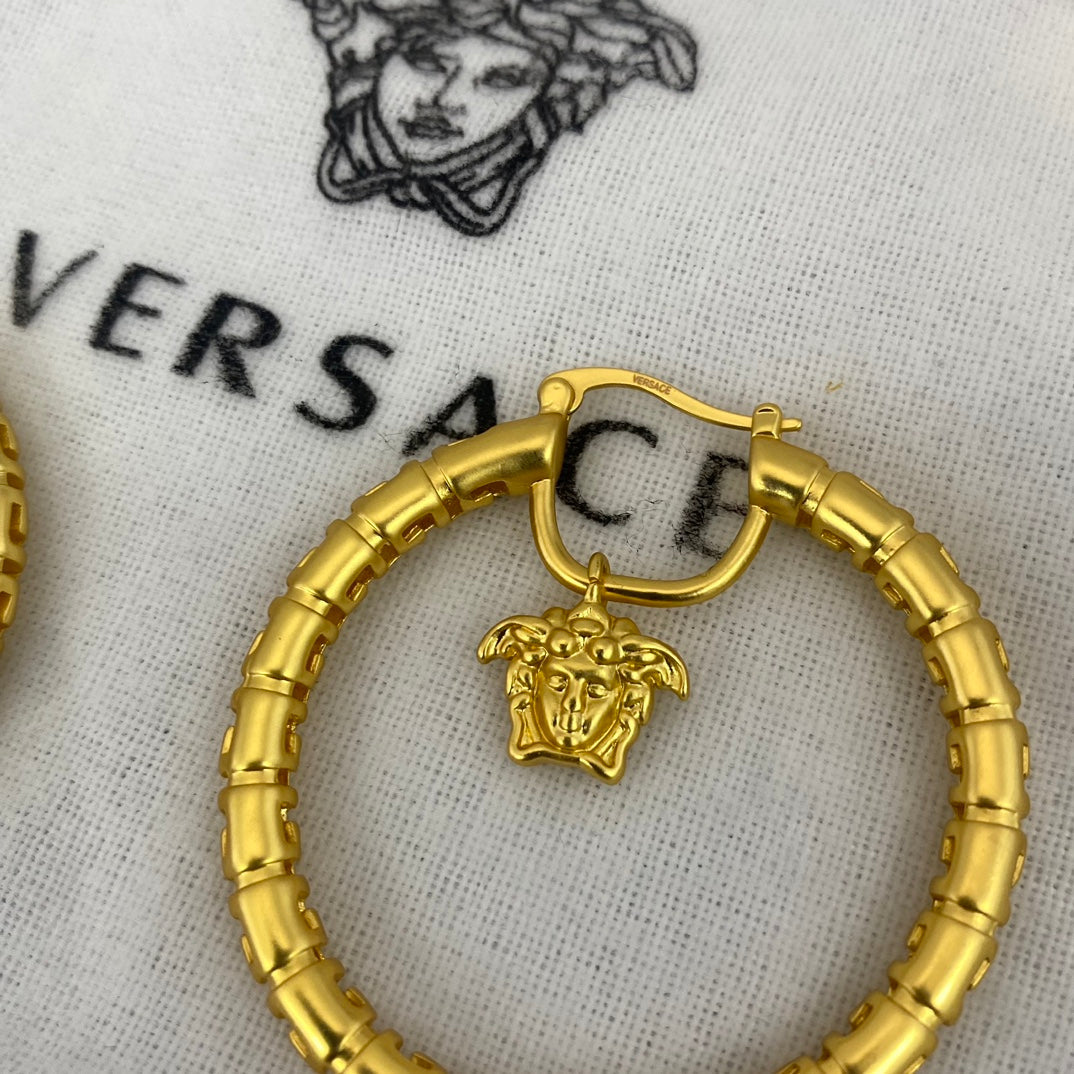 Hollow Medusa Hoop Earrings