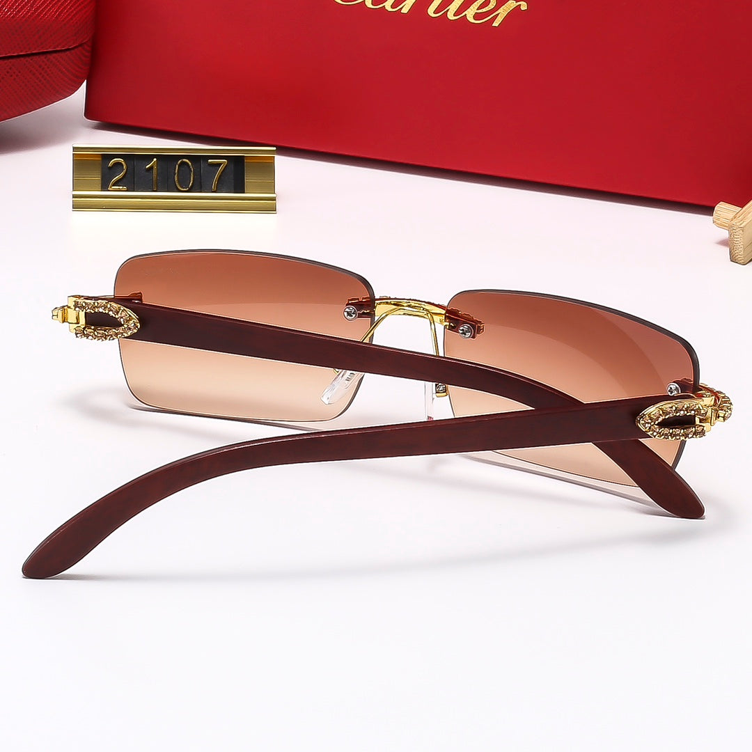 Diamond Fashion Frameless Sunglasses 2107