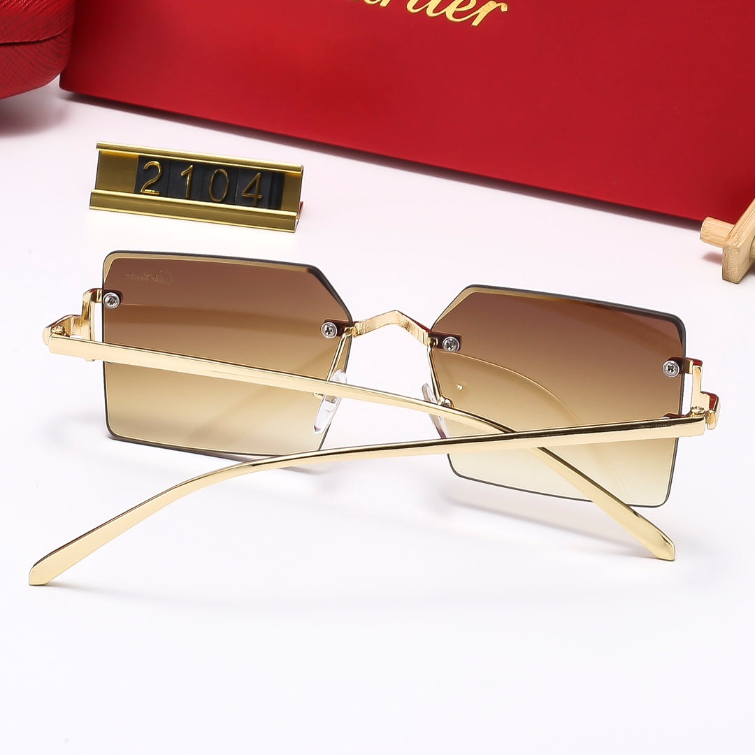 Square stylish frameless sunglasses 2106