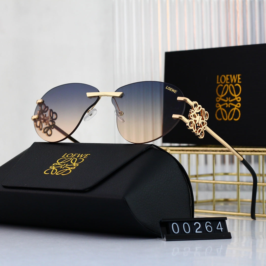 Metal temple gradient sunglasses 00264