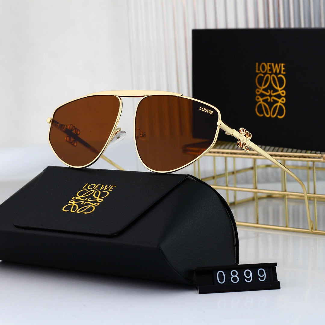 Metal temple cat-eye sunglasses 0899