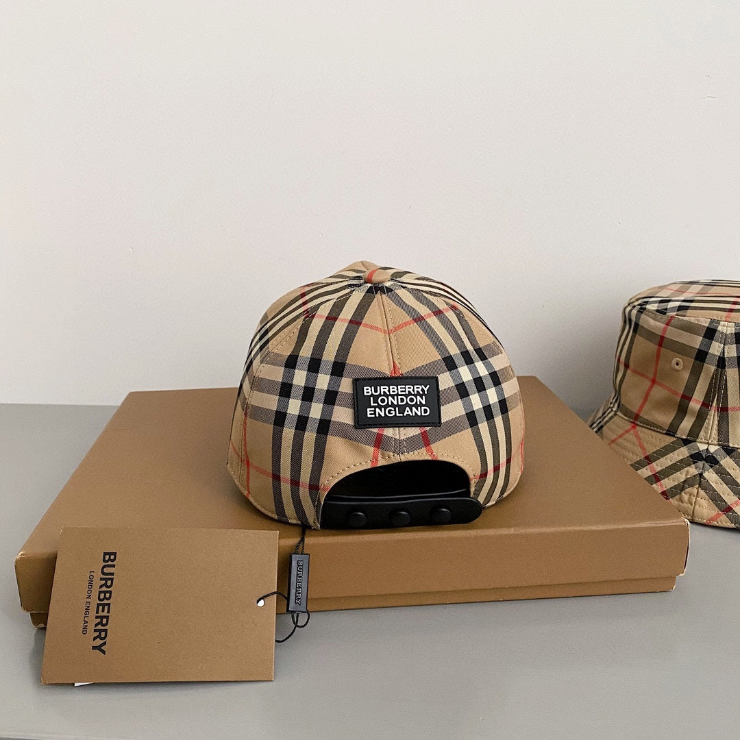 May new products - brown checkered baseball cap