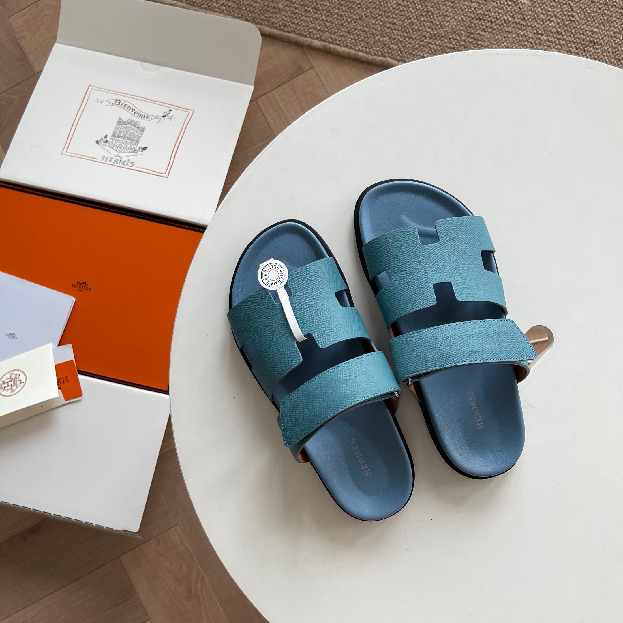 0424 The latest summer calfskin functional sandals